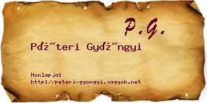 Péteri Gyöngyi névjegykártya