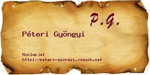 Péteri Gyöngyi névjegykártya
