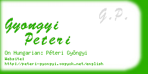 gyongyi peteri business card