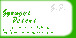 gyongyi peteri business card